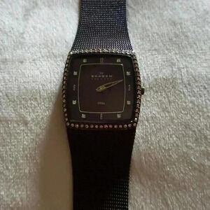 Skagen Brown Stainless Steel Mesh Watch • Needs New Battery